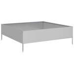 vidaXL Lit surélevé de jardin 100x100x33 5 cm acier inoxydable