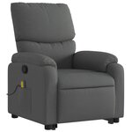 vidaXL Fauteuil de massage inclinable Gris foncé Tissu