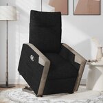 vidaXL Fauteuil inclinable noir tissu