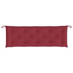vidaXL Coussins de banc de jardin lot de 2 rouge bordeaux tissu Oxford