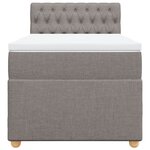 vidaXL Sommier à lattes de lit avec matelas Taupe 90x190 cm Tissu