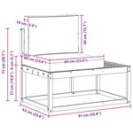 vidaXL Canapé d'extérieur en bout avec coussin Blanc 91 x 63 x 73 cm