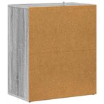 vidaXL Meuble à chaussures Sonoma gris 60x35x70 cm Bois d'ingénierie