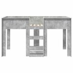 vidaXL Lit Superposé pour Enfants avec stockage Gris béton 80 x 200 cm