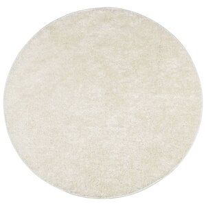 vidaXL Tapis ISTAN à poils longs aspect brillant crème Ø 120 cm