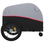 vidaXL Remorque de vélo noir et rouge 45 kg fer