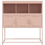 vidaXL Buffet rose 100 5x39x107 cm acier