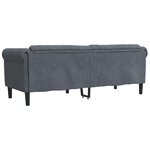 vidaXL Canapé à 3 places gris foncé velours