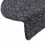 vidaXL Tapis d'escalier autocollants 20 pièces 65 x 21 x 4 cm Gris foncé Demi-rond Grand