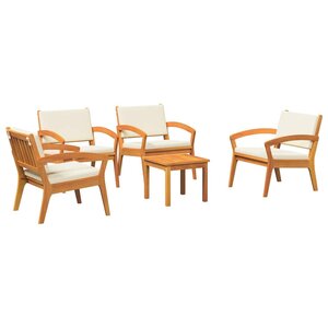 vidaXL Ensemble bistrot 5 Pièces Marron 45 x 45 x 38cm