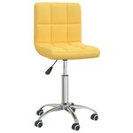 vidaXL Chaise pivotante de bureau Jaune moutarde Tissu