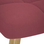 vidaXL Chaise de relaxation avec repose-pied Rouge bordeaux Tissu