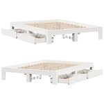 vidaXL Cadre de lit sans matelas blanc 160x200 cm bois de pin massif