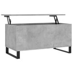 vidaXL Table basse Gris béton 90x44 5x45 cm Bois d'ingénierie