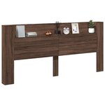 vidaXL Armoire tête de lit avec LED chêne marron 220x16 5x103 5 cm