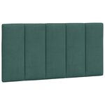 vidaXL Cadre de lit avec LED sans matelas vert foncé 100x200cm velours