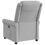 vidaXL Fauteuil inclinable électrique gris nuage tissu