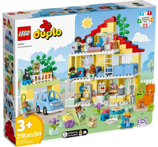 LEGO DUPLO - Maison Familiale 3-en-1 - 10994 : Un Univers de Jeu Créatif pour les Tout-Petits