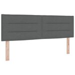 vidaXL Tête de lit LED Design Lignes Gris Foncé 80 cm Tissu