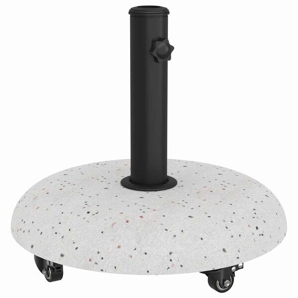 vidaXL Pied de parasol Blanc et Noir 45 x 45 x 40 cm Béton et Métal