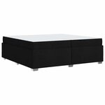 vidaXL Cadre de lit Noir 200 x 200 cm tissu