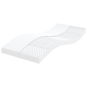 vidaXL Matelas en mousse blanc 90 x 190 cm 7 zones dureté 20 ILD