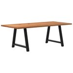 vidaXL Table à manger marron clair bois de chêne massif rectangulaire