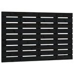 vidaXL Tête de lit murale Noir 96x3x63 cm Bois massif de pin