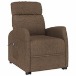 vidaXL Fauteuil Marron Tissu