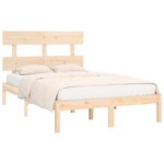vidaXL Cadre de lit sans matelas 160x200 cm bois massif