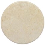 vidaXL Dessus de table Crème Ø60x2 5 cm Marbre