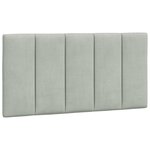 vidaXL Cadre de lit avec LED sans matelas Hanko gris clair 100x200cm velours