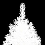 vidaXL Arbre de Noël artificiel pré-éclairé et boules blanc 210 cm