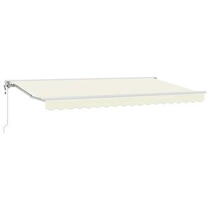 vidaXL Cadre d'auvent Crème 400 x 200 cm Polyester avec revêtement PU