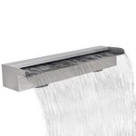 vidaXL Lame d'eau rectangulaire 60 cm Acier inoxydable pour piscine