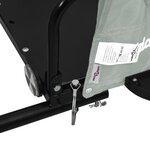 vidaXL Remorque de vélo gris tissu oxford et fer