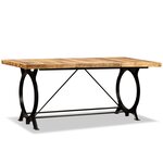 vidaXL Table à manger Bois de manguier brut 180 cm
