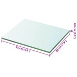 vidaXL Panneaux d'étagère 2 Pièces Verre Transparent 20 x 25 cm