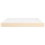 vidaXL Matelas de lit à ressorts ensachés fermeté moyenne Crème 160x200x20 cm Tissu