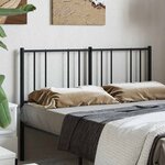 vidaXL Tête de lit de remplacement métal noir 140 cm