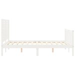 vidaXL Cadre de lit sans matelas blanc 120x200 cm bois de pin massif