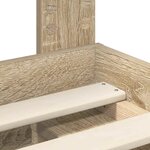 vidaXL Cadre de lit avec tête de lit Sonoma 180 x 200 cm Pin massif