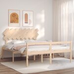 vidaXL Lit pour personne âgée sans matelas 160x200 cm bois massif