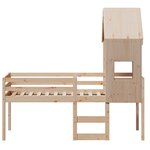 vidaXL Lit haut sans matelas 90x190 cm bois de pin massif