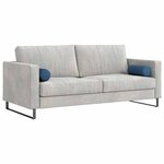 vidaXL Coussins d'accent 2 Pièces Bleu Ø 15 x 40 cm tissu