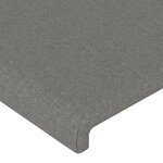 vidaXL Tête de lit avec oreilles Gris foncé 183x23x118/128 cm Tissu