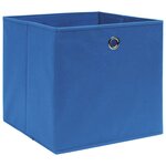 vidaXL Boîtes de rangement 10 Pièces Tissu intissé 28x28x28 cm Bleu
