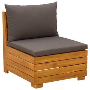 vidaXL Sofa de jardin milieu Bois d'Acacia Massif Marron
