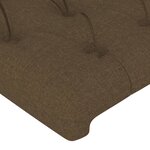 vidaXL Tête de lit à LED Marron foncé 147x16x78/88 cm Tissu