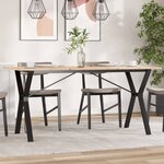 vidaXL Pieds de table à manger cadre en Y 140x60x73 cm fonte